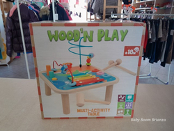 Wood 'n Play-Tavolo attivita' legno mai usato 