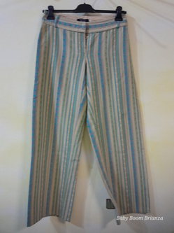 Aspesi Blu-44-Pantalone largo a righe 