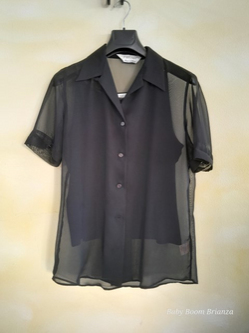42-Camicia nera trasparente con top 