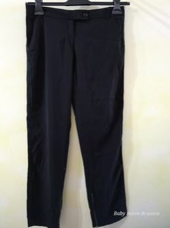 Pinko-S-Pantalone nero con riga laterale 