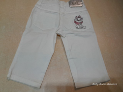 Monnalisa-6M-Pantalone bianco Minou 