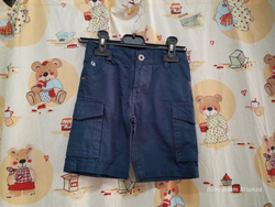 Cotton Belt-2A-Pantaloncino blu con tasche 