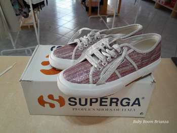 Superga-40-Sneaker bassa glitter viola 