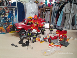 Playmobil-5616+5365-Camion dei pompieri con pezzi aggiuntivi 
