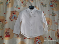 Boboli-12M-Camicia bianca misto lino 