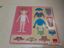 Goula-Puzzle con bambolina da vestire 